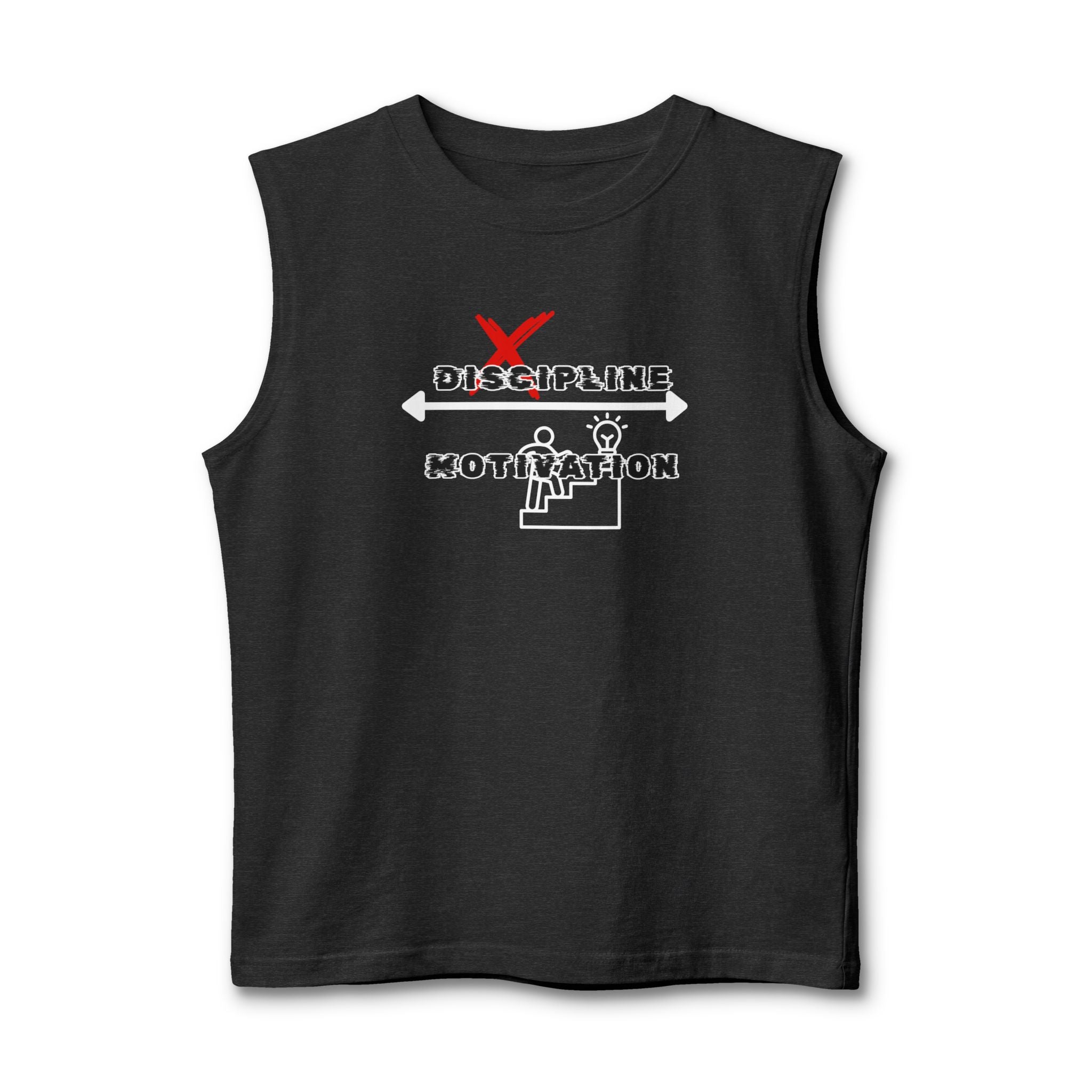 Discipline Over Motivation Muscle Tank — Motivational Gym Tank Top