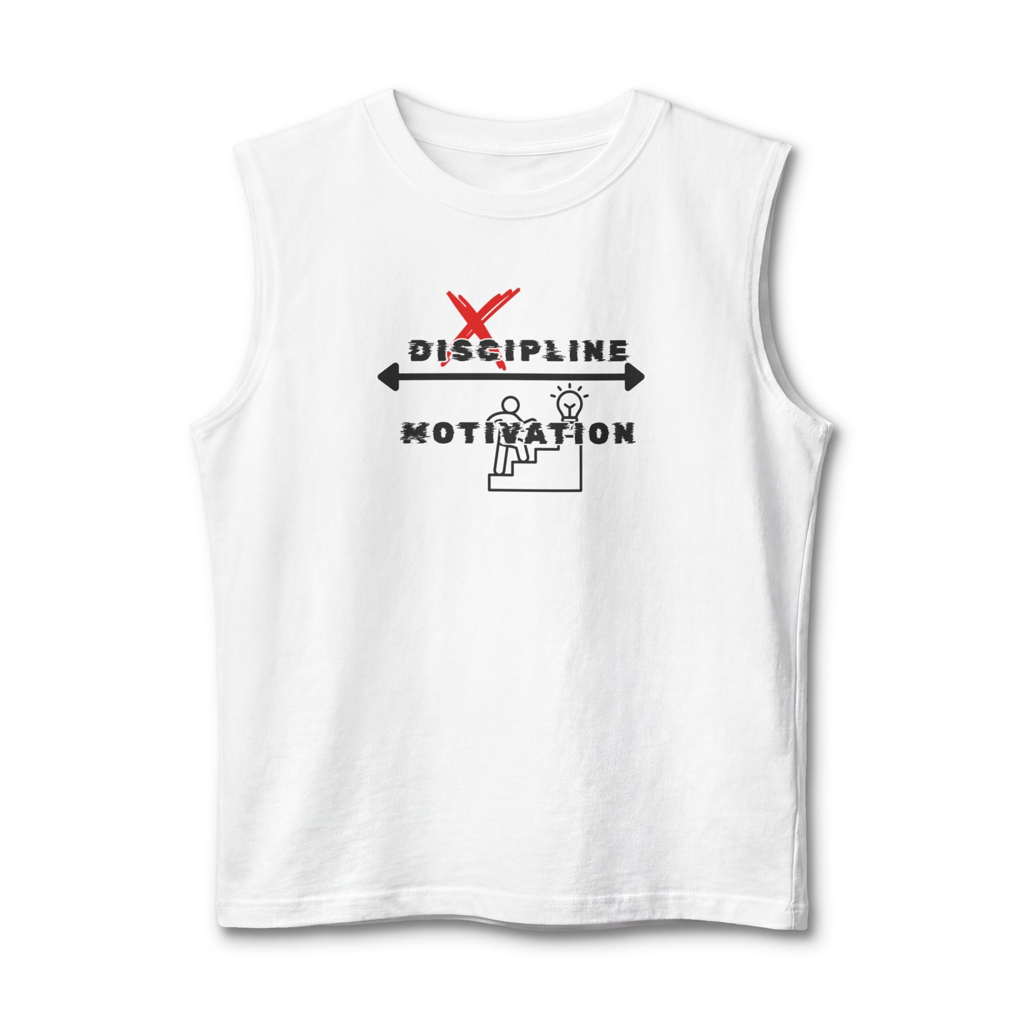 Discipline Over Motivation Muscle Tank — Motivational Gym Tank Top