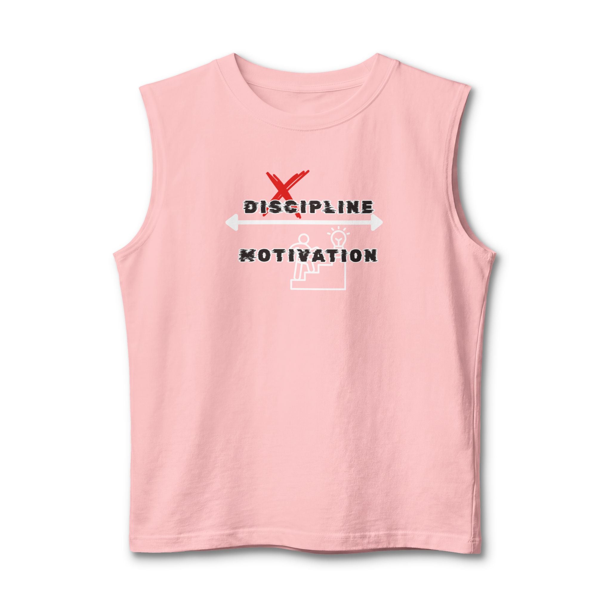 Discipline Over Motivation Muscle Tank — Motivational Gym Tank Top